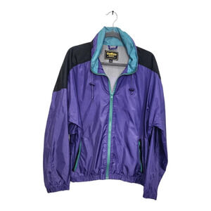 Vintage OshKosh B'Gosh The Genuine Article Track Windbreaker Purple Size Large